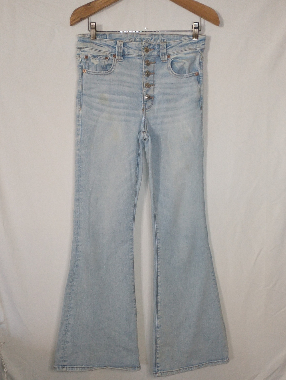American Eagle Outfitters Light Blue High-Rise Flare Jeans 6